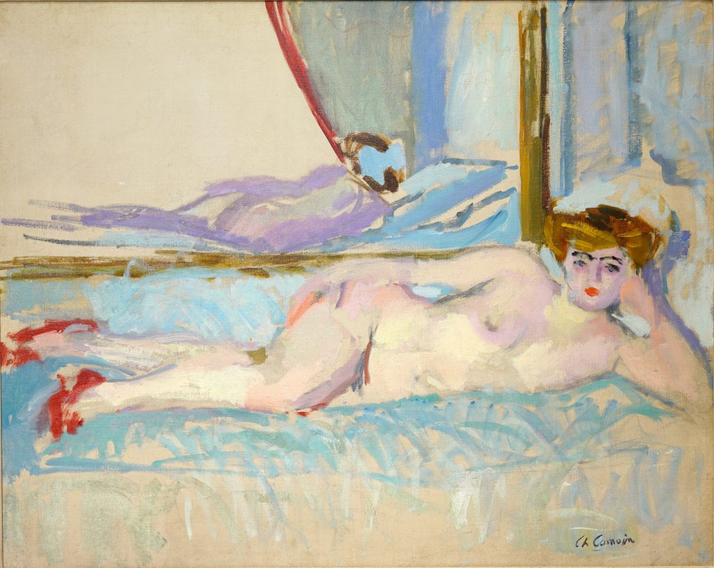 La blonde au miroir II (pantoufles rouge), 1904