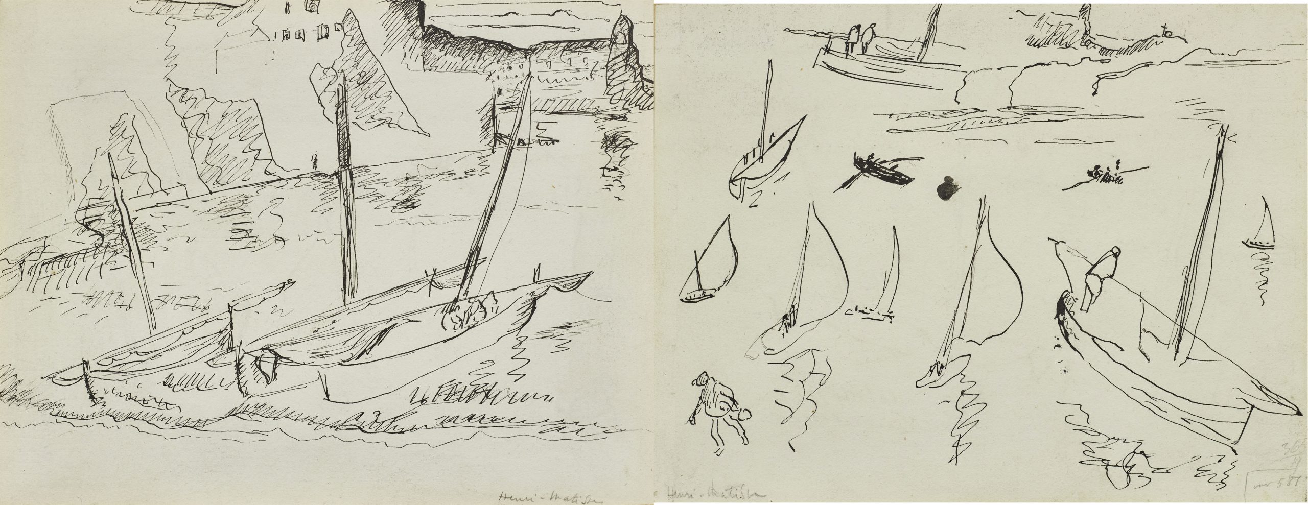 Henri Matisse, Barques à Collioure, 1905, recto-verso